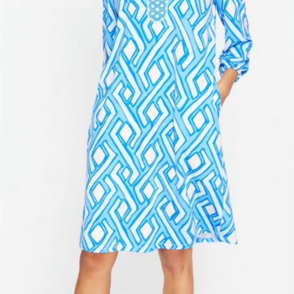 J. McLaughlin Aqua Diamond dress